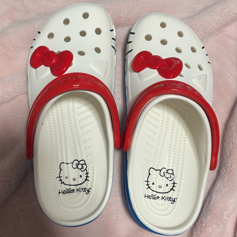 Hello Kitty Kids Clogs - Red and White